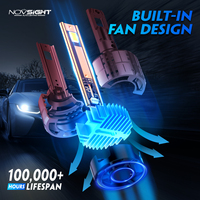 Projecteur Novsight N60 40000lm 200W, phares LED H1/H7/H4 pour Audi A3/A4/X5/A8, pour une installation universelle, étanche IP68