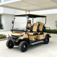 Voiturette de golf électrique 4 places 72V Lithium, couleur de carrosserie personnalisable, coffre arrière ajouter, rangement supplémentaire, homologuée DOT US, fiable
