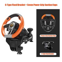 Volant de course USB PXN V3 avec moteur à vibrations pour contrôleur de jeu filaire PC
