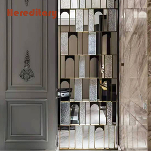 ฉากกั้นห้องกระจกสแตนเลสภายในอาคาร ผนัง<span class=keywords><strong>กั้น</strong></span>สำนักงานกระจกหรูหราสำหรับล็อบบี้โรงแรม - Product Image 3