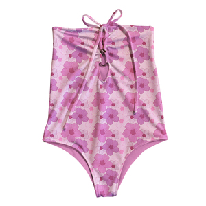 Traje de Baño Enterizo de Verano 2026 para Mujer, Estampado Floral Hawaiano, para Niñas, Adolescentes y Damas, sin Mangas - Product Image 6