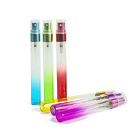 Atomiseur de parfum en verre portable de 10 ml, format voyage, pour parfum, avec dégradé de couleur