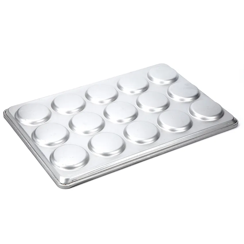 15 ly không dính alusteel 4 "bánh hamburger Bun Baking Pan/khay/khuôn