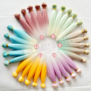 BJD/SD Cotton Doll Wig <strong>Hair</strong> <strong>Straightening</strong> High Temperature Silk Straight Gradient 15cm Ker <strong>Hair</strong> <strong>Straightening</strong> - Product Image 2