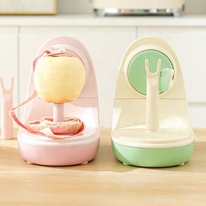 Éplucheur de <span class=keywords><strong>pommes</strong></span> électrique, rechargeable par USB, éplucheur de fruits entièrement automatique, couteau à fruits multifonction avec lame à éplucher - Product Image 3