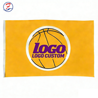 Drapeau National Personnalisé WONDERFUL FLAG, Polyester, Impression Numérique, Durable, 3x5, Style Sportif, Mât en Aluminium, Logo Personnalisé