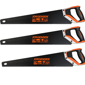 JORGENSEN 20 Inch Black Coated Pro Hand <b>Saw</b> for Sawing, Trimming, Gardening, Woodworking, Drywall, <b>Plastic</b> Pipes - Product Image 1