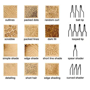Outils de <span class=keywords><strong>pyrogravure</strong></span> professionnels 60W kits de Machine à <span class=keywords><strong>bois</strong></span> à température réglable avec 20 pièces divers embouts de <span class=keywords><strong>pyrogravure</strong></span> - Product Image 3