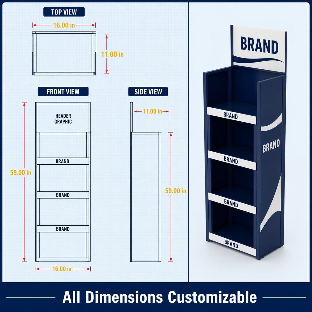 Apache Custom Metal Figure Display Rack Countertop Spinning 4-Tier Pop Mart Toy Organizer OEM for Blind Box Retail Store OEM ODM — view 4
