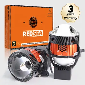 Redsea 2024 NEW arrival 3.0 inch bi led lenses 3.0 E500 90 watt 50000lm double lens dual laser bi led for auto car LHD/RHD