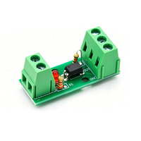 Módulo de Aislamiento Fotoeléctrico de 1 Canal PC817 EL817 3V-5V 12V 24V con Soporte para Riel, para PLC y Placa de Control de Motor