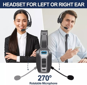 Audífonos Inalámbricos Over-Ear 5.2 con Micrófono con Cancelación de Ruido, Resistentes al Agua IPX-2, Compatibles con Teléfonos para Centro de Llamadas/Oficina/Conductor - Product Image 2