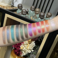 Fard à paupières DIY 12 couleurs Vegan Duochrome Glitter Matte Shimmer Satin Pearl Single Eyeshadow