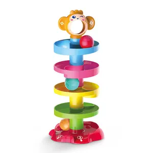 Jeu d'éveil éducatif jouet singe boule roulante piste en marbre pour bébé