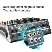 Table de Mixage Audio Professionnelle XTUGA MK8/12, 99 Effets DSP Numériques de Réverbération, 8/12 Canaux, Enregistrement USB, Boîtier Plastique