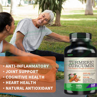 Capsules d'extrait de curcumine biologique en marque blanche, complément de soutien articulaire 500mg, curcumine au poivre noir, gingembre et curcuma
