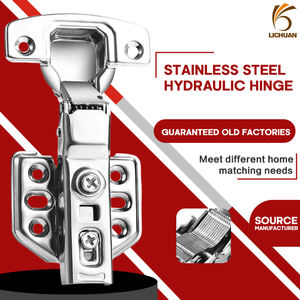 Charnière de porte d'armoire à fermeture automatique hydraulique à recouvrement total, également connue sous le nom de charnières de meubles de type « avion » ou « tube » - Product Image 5