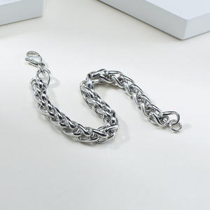 Bracciale semplice in acciaio inox con cesto di fiori da 8MM in <span class=keywords><strong>argento</strong></span> Hip Hop alla moda con Link cubano braccialetto 2024 collana alla moda <span class=keywords><strong>uomo</strong></span> - Product Image 4