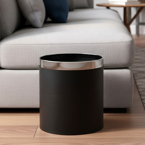 Cubo de Basura <span class=keywords><strong>Doble</strong></span> de Hierro para Hotel, Hogar, Habitación de Huéspedes, Baño, Cocina, Cesto de <span class=keywords><strong>Reciclaje</strong></span> de Cuero - Product Image 6