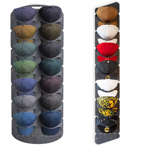 Organisateur de chapeaux en feutre visible, support pour casquettes de baseball, collection de chapeaux, rangement et présentoir pour placard, <span class=keywords><strong>mur</strong></span>, porte - Product Image 1