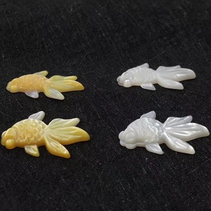 Vỏ Sò Biển Tự Nhiên Màu Vàng Trắng Đá Quý Tùy Chỉnh Vỏ Cá Ngọc Trai Chạm Khắc Mịn - Product Image 2