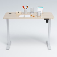 Bureau Ergonomique à Double Moteur Réglable en Hauteur, Table Métallique Ajustable pour Poste de Travail Assis-Debout, Bureau Informatique Debout