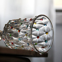 Verre à vin Highball en cristal personnalisable au design minimaliste de couleur rouge Paire de souvenirs dans une boîte cadeau