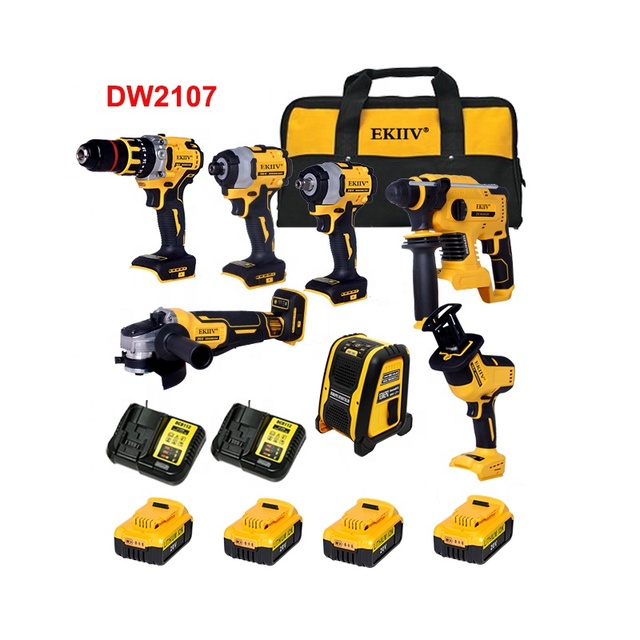 EKIIV Portable Electric Drill Machine Professional Power Tools Set Set of 6pcs General Household Hand Kit Socket Tool Set