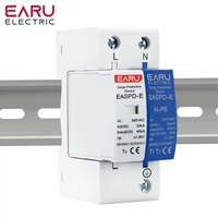 Parafoudre domestique EARU ELE 2/4P AC SPD 1P+N-PE 20KA 40AK 50KA T1 T2 275V 385V Dispositif de protection contre les surtensions basse tension EASPD-E