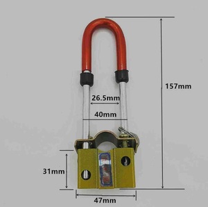 Cerradura antirrobo de mortaja extendida en forma de U <span class=keywords><strong>para</strong></span> <span class=keywords><strong>bicicleta</strong></span> eléctrica y puertas con 2 llaves - Product Image 4