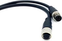 Venta de fábrica impermeable M12 Profibus Cable macho a hembra conector de 4 pines Cable de moldeo recto 2M M12 Cable de 4 pines