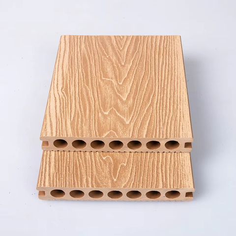 Wood Grain and Wood Groove Texture WPC Decking Composite Decking Boards Flooring