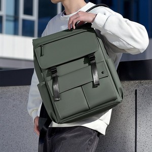 Laptop <b>Backpack</b> <b>Large</b> Capacity With Usb Port Unisex Green Solid Color Travel Casual College Student <b>Backpack</b> Spring 2025 - Product Image 3