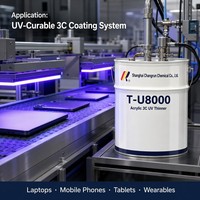 Enduit Acrylique T-U8000 Résistant aux Intempéries 3C UV pour Plastiques ABS et PC, Finition Brillante et Anti-Jaunissement