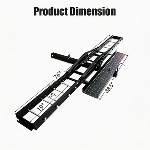 Porte-bagages arrière universel pliable noir pour <span class=keywords><strong>moto</strong></span> et vélo électrique, <span class=keywords><strong>support</strong></span> de chargement robuste pour SUV et camionnette - Product Image 5