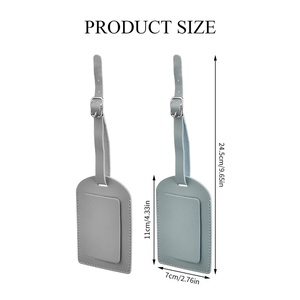 Thẻ Hành Lý Bằng Da Pu In Theo Yêu Cầu Thẻ Hành Lý PVC Tên Cá Nhân Trống Cho Vali Hàng Không Du Lịch Logo Ủng Hộ Đám Cưới - Product Image 2