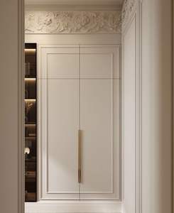 Vermont Custom New Muebles de dormitorio Diseño moderno Puerta Ropa Armario Estilo coctelera de madera Armario Walk In Closet Gabinete - Product Image 3