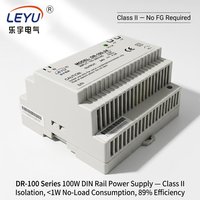 Alimentation industrielle sur rail DIN DR-100-24 100W 24V 4.2A, convertisseur universel AC/DC en forme de marche pour contrôle PLC d'automatisation