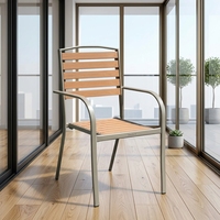 Chaises en métal nordiques modernes, confortables, imperméables, empilables, à bas prix, pour les jardins, les parcs, les villas, les entrepôts