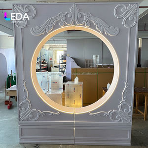 LEDA moda fábrica de gama alta personalizado acrílico UV telón de fondo para fiesta de cumpleaños boda banquete decoración de escenario - Product Image 1
