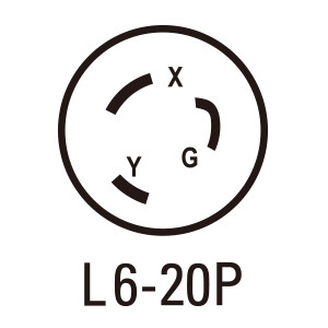 L6-20P נעילת תקע 3 חוט גנרטור 20 Amp Heavy Duty טוויסט נעילה מתאם טוויסט נעילת תקעים - Product Image 6