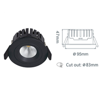 Spot encastré LED moderne en aluminium orientable à 360 degrés, IP44, 8W, pour variateur d'intensité, longue durée de vie, avec garantie de 5 ans