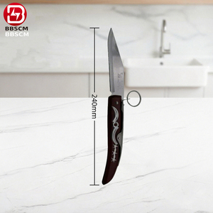 Couteau pliant à manche en bois, prix d'usine, couteau à fruits, outil de camping portable, couteau porte-clés pour la maison et le camping - Product Image 5