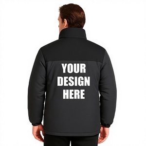 Unisex Spring Work <b>Jacket</b> Solid Color Hooded Collar Zipper Closure Windproof <b>Thick</b> Polyester <b>Fleece</b> Casual Outerwear Custom Logo - Product Image 3