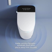 Bidet intelligent en céramique léger, toilettes électriques automatiques avec télécommande et protection contre les fuites pour hôtels et appartements