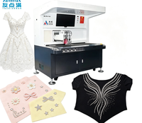 Machine à coller les strass visuelle multi-buses haute vitesse pour tissus plats, vêtements de mariage, de danse et pour enfants, équipement d'incrustation de diamants
