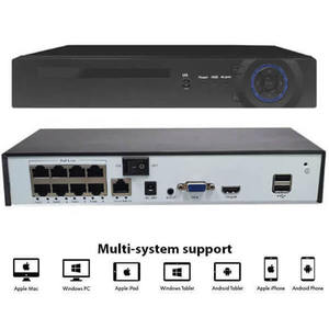 Enster 신형 <span class=keywords><strong>8</strong></span>채널 8MP POE NVR 키트 보안 카메라 CCTV 시스템 네트워크 비디오 레코더 - Product Image 3