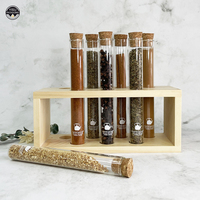 Flacons en verre transparent écologiques, bouteilles à souhaits en verre, tubes avec bouchon en liège pour bonbons, feuilles de thé, épices, allumettes