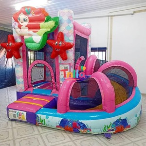 Casa Gonfiabile Taro Viola per Bambini, Parco Giochi Interno ed Esterno con Scivolo e Piscina di Palline per Feste e Matrimoni - Product Image 2