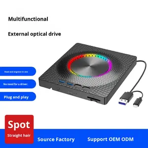 <span class=keywords><strong>Graveur</strong></span> de <span class=keywords><strong>DVD</strong></span> multifonctionnel 7 en 1 Lecteur optique externe USB avec cache de 4 Mo Type de plateau pour ordinateur portable - Product Image 2